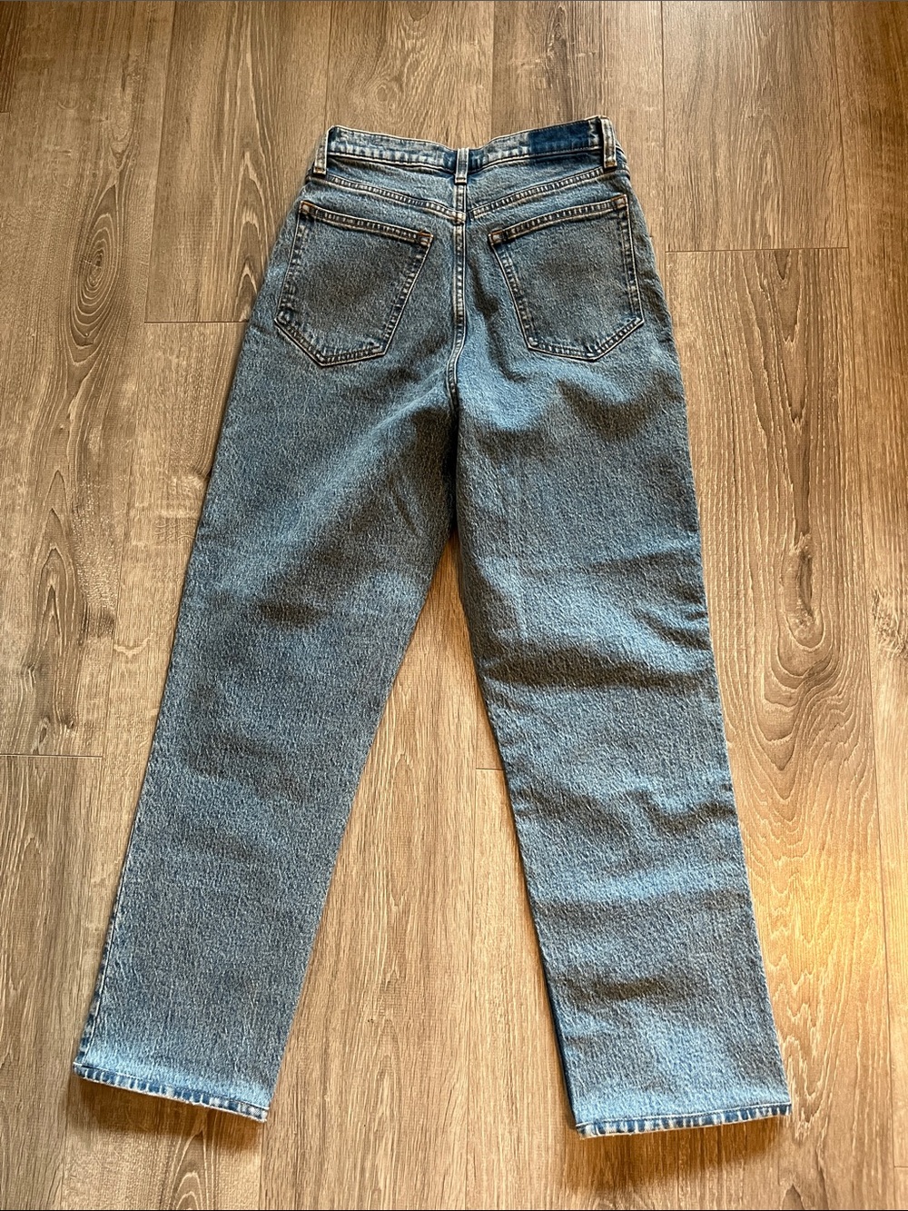 Abercrombie & Fitch 12" Ultra High Rise '90s Straight Leg Blue Jeans. 29 8r - Picture 6 of 12